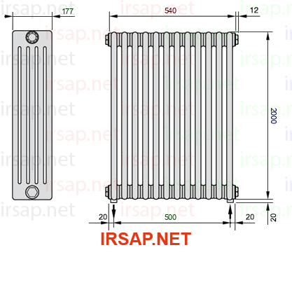 Радиатор IRSAP Tesi 52000/12 T16 CL 01